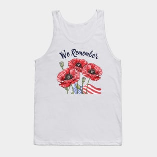 We remember, Memorial Day, American Patriot, Poppy Tank Top